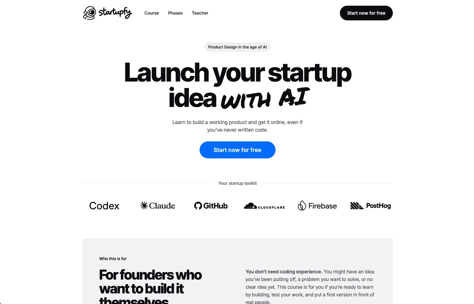 Startupfy website